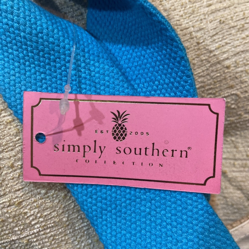 New Simply Southern Sail Away Large Jute Tote Bag For‎ Beach Pool Teal Cute Bag - Picture 2 of 5